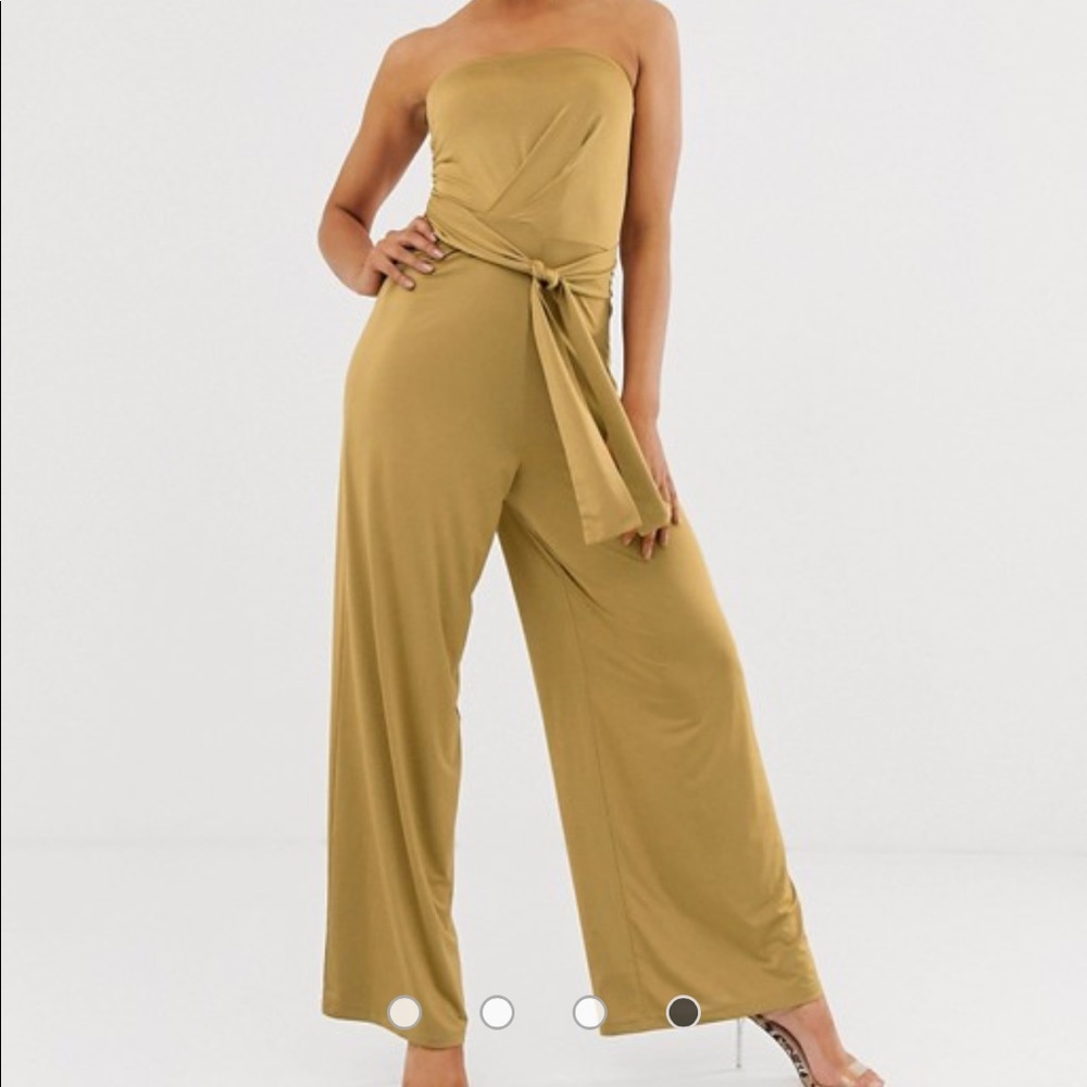 New! ASOS slinky bandeau jumpsuit with